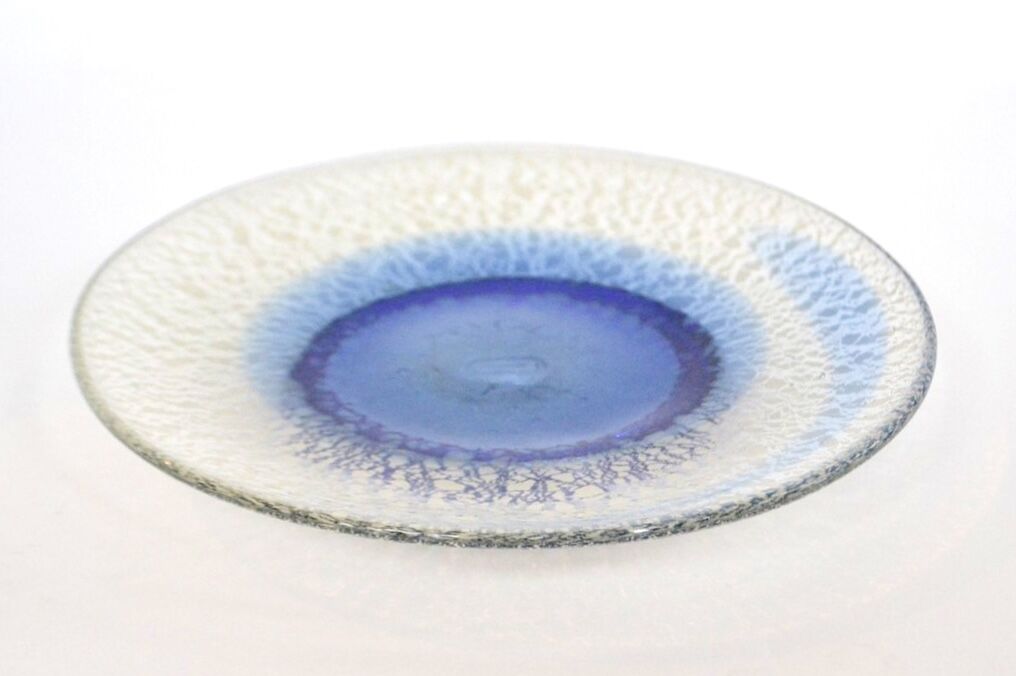 琉球ガラス 稲嶺盛一郎 土紋 皿 稲嶺盛一郎】土紋台付皿 | 琉球COLLECTION 叶