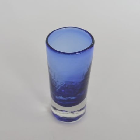 【ガラス工房清天】一口ビアグラス　青