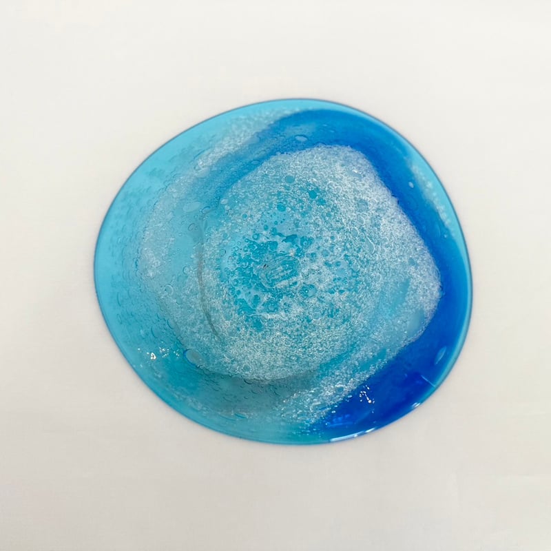 稲嶺盛一郎】白泡二色巻変形皿 | 琉球COLLECTION 叶