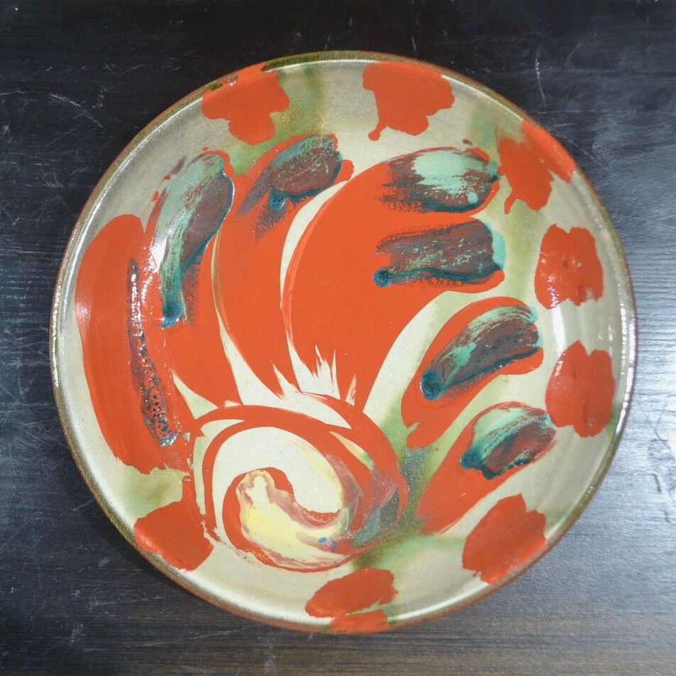 山田真萬 - Vada antiques 山田真萬作 19cm赤絵皿