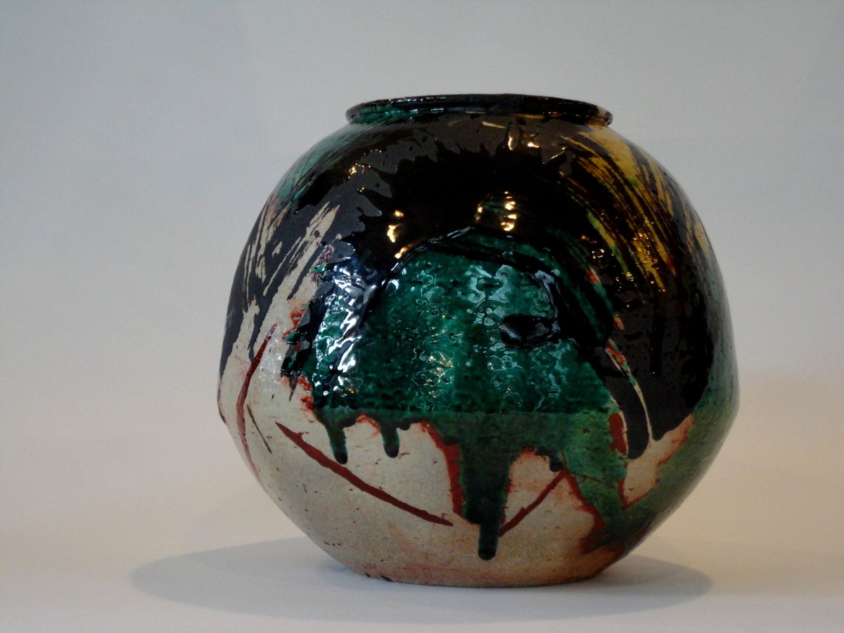 山田真萬】 赤絵壺 | 琉球COLLECTION 叶