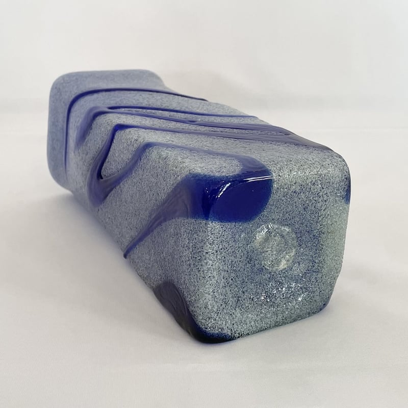 稲嶺盛吉】泡波巻角花器（青） | 琉球COLLECTION 叶