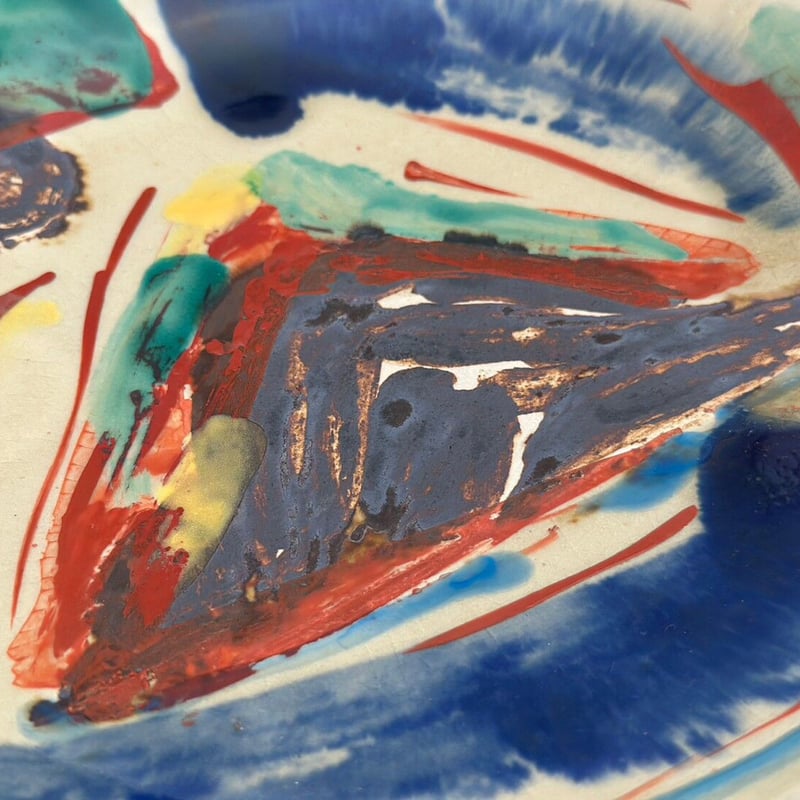 山田真萬】赤絵7寸皿 | 琉球COLLECTION 叶