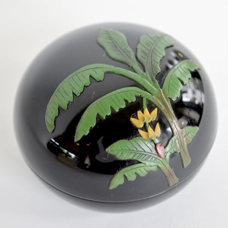 【琉球漆器】香合　芭蕉