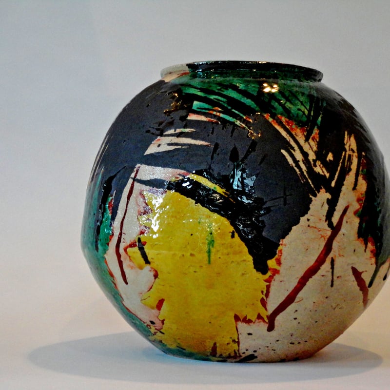 山田真萬】 赤絵壺 | 琉球COLLECTION 叶