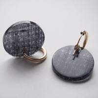 宮古上布ピアス　フープタイプ