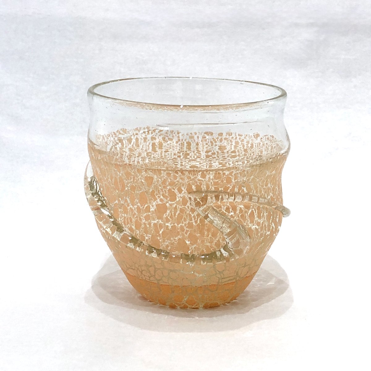 稲嶺盛一郎】土紋波巻宙吹グラス | 琉球COLLECTION 叶