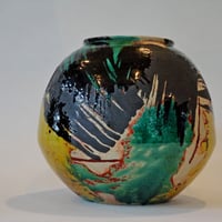 山田真萬 やちむん 壺 山田真萬 呉須絵壺「魚群」 - メルカリ