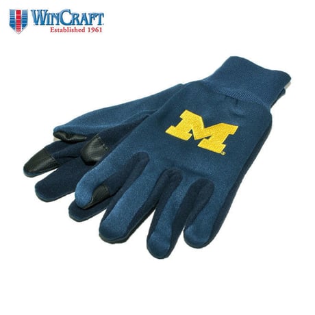 ウィンクラフト 手袋 グローブ メンズ レディース WinCraft NCAA ミシガン ウォルバリンズ 防寒 スマートフォン対応 フリース ワンサイズ A1724617