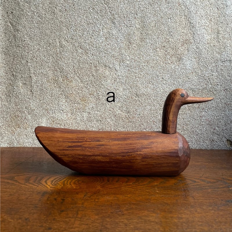 韓国の木彫りの鳥ペア/ナチュラル/大/ヴィンテージ | hapun