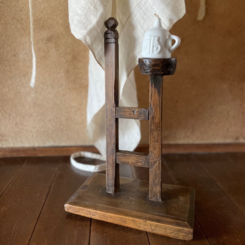 木目美しい趣ある燭台 約74cm ２台　天然木　antiques 木目美しい趣ある燭台 約74cm 2台 天然木 antiques