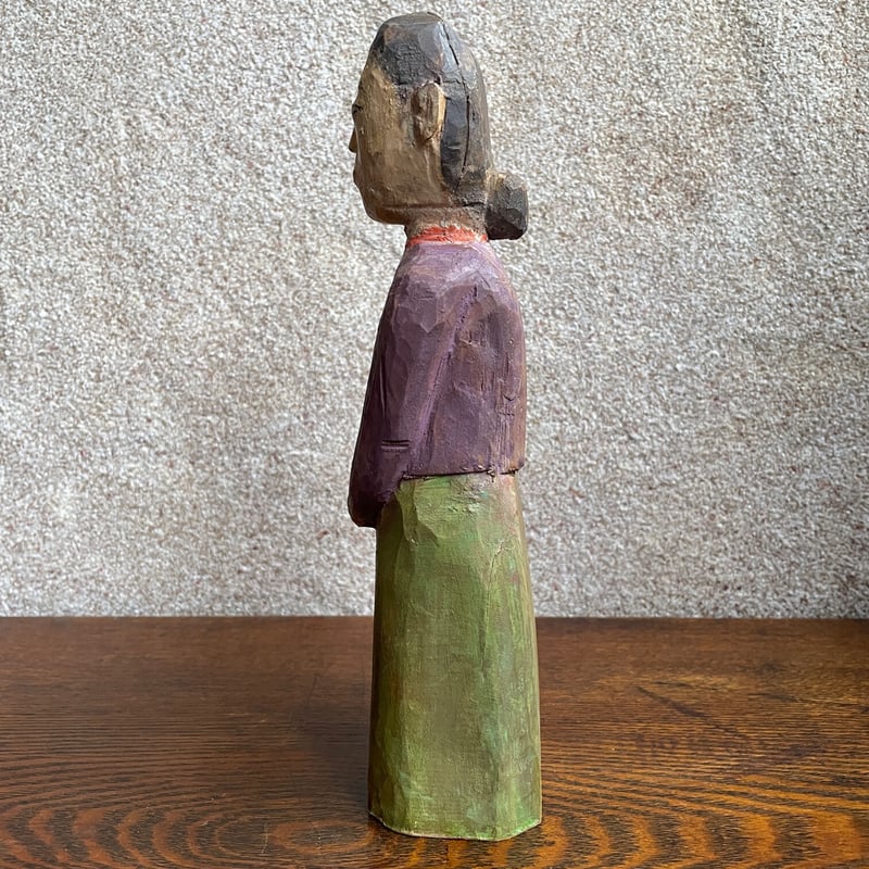 李朝 朝鮮 木彫 彫刻 翁 木像 37cm 李朝 朝鮮 木彫 彫刻 翁 木像 37cm