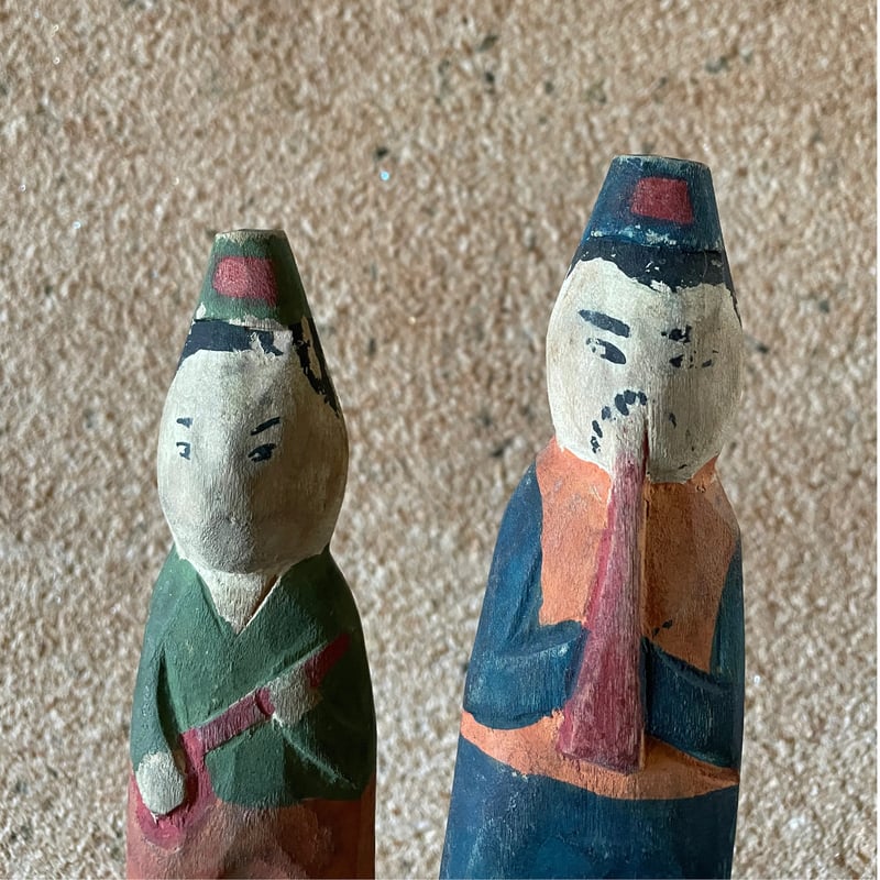 韓国の木彫りの人形 ナウリと二人組 ヴィンテージ | hapun