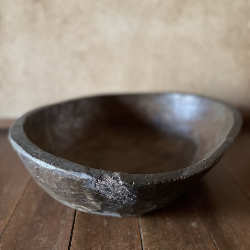 希少　ビンテージ　木製　こね鉢　くりぬき鉢　飾り　古物　古道具　手彫り　当時物 希少 ビンテージ 木製 こね鉢 くりぬき鉢 飾り 古物 古道具 手彫り