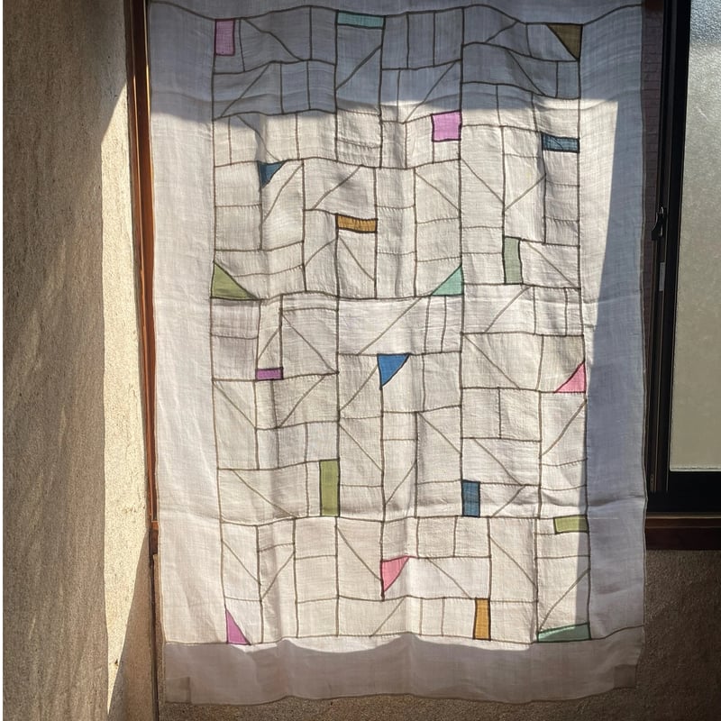 縦長のアンティーク生地のポジャギ カラー | hapun