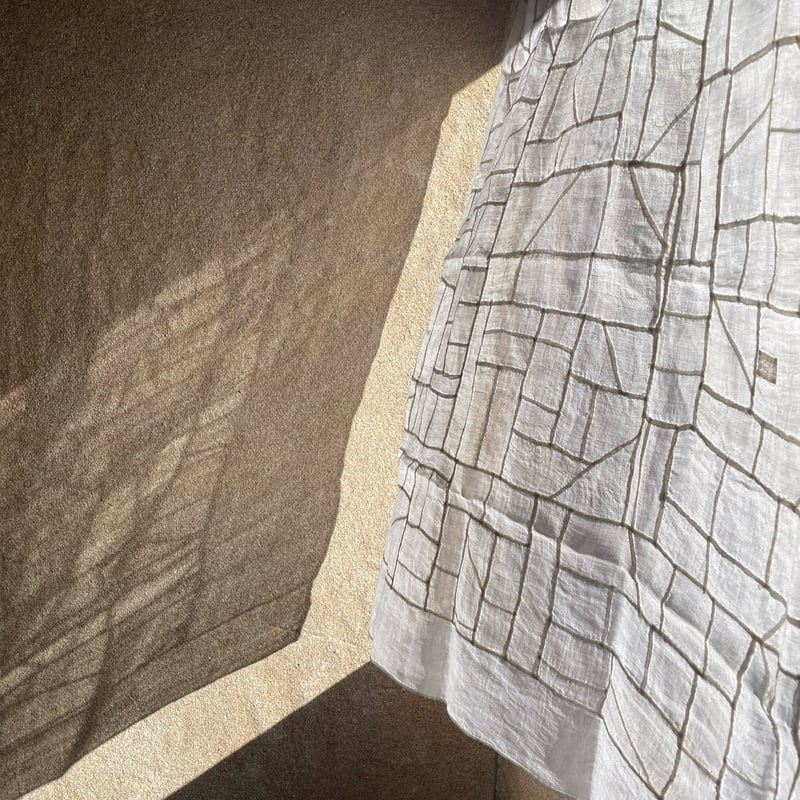 正方形のアンティーク生地のポジャギ | hapun