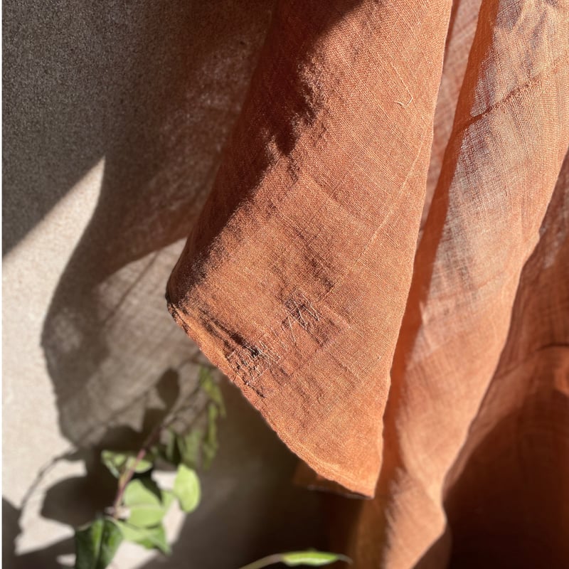 韓国の柿渋染めの古布/감 | hapun