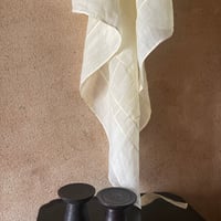 モシ麻アンティーク生地のポジャギ クリームイエロー