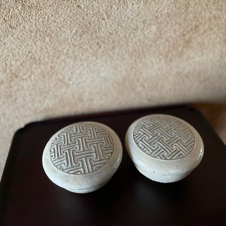 張勲成工房/万字紋様の蓋物