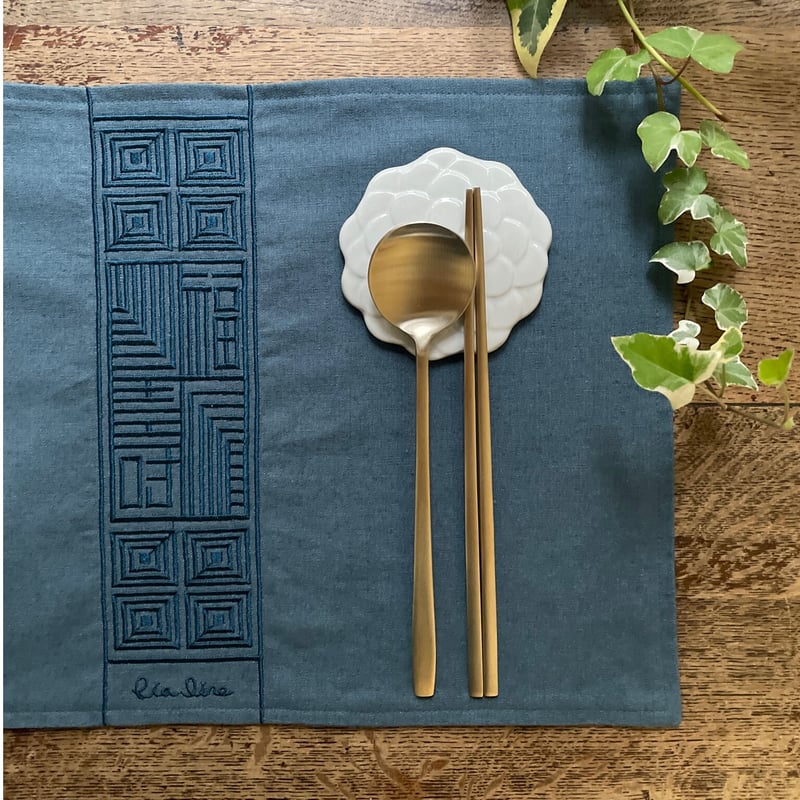 韓国☆真鍮 スッカラセット 作家工房 スプーン 箸