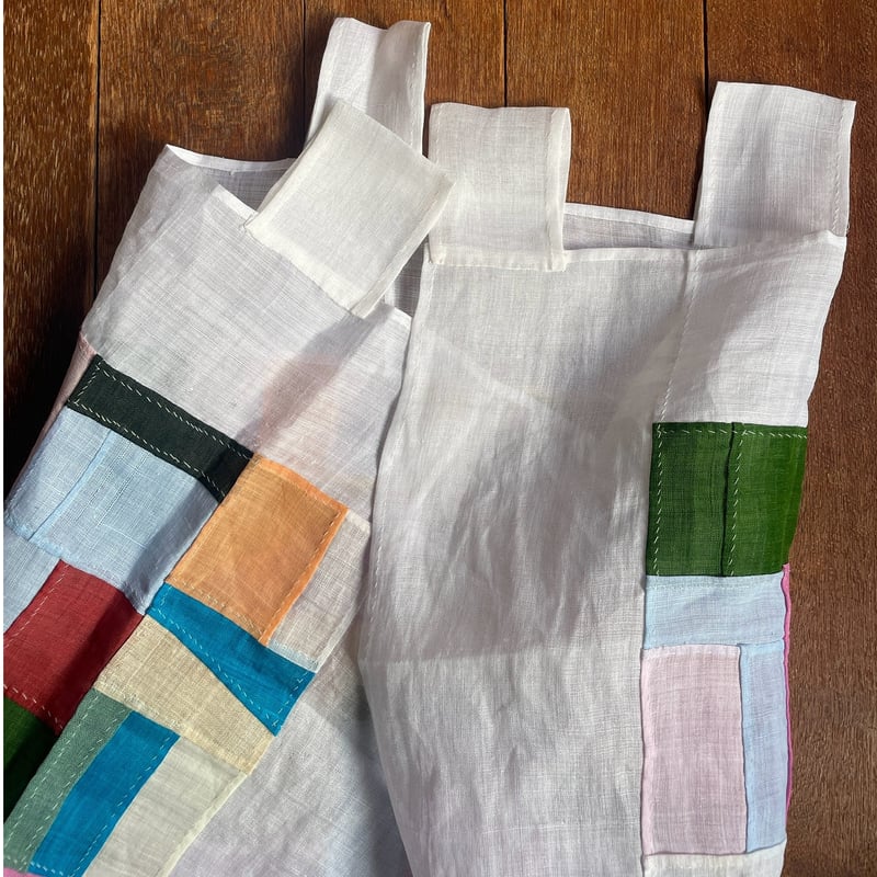 カフェカーテン風ポジャギ/アンティーク生地 | hapun