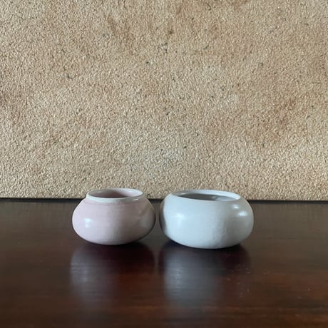 morina pottery/お餅 紅白