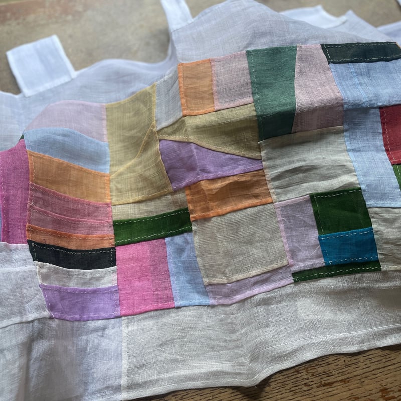 カフェカーテン風ポジャギ/アンティーク生地 | hapun