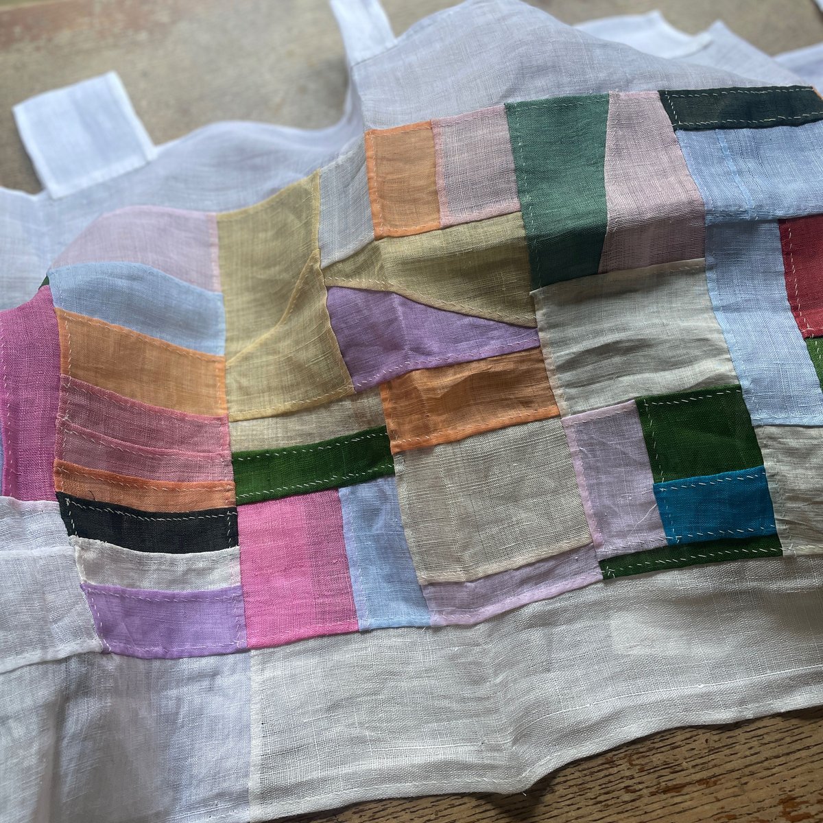 カフェカーテン風ポジャギ/アンティーク生地 | hapun