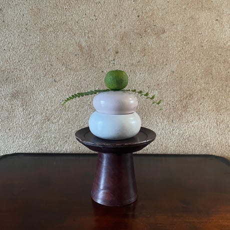 morina pottery/お餅 紅白