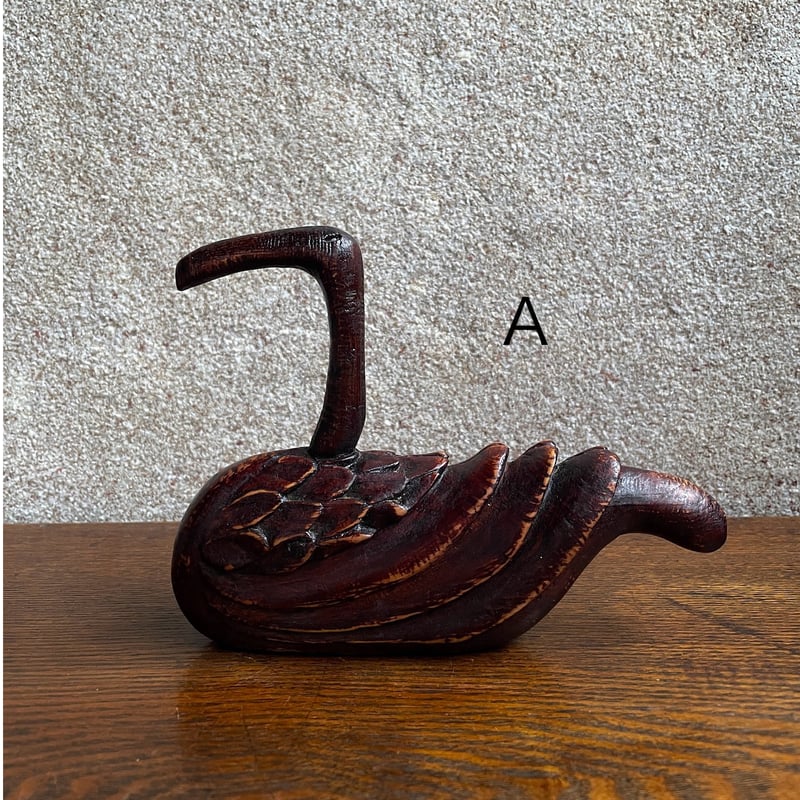 韓国木彫りの民芸品　鳥の蓋物 韓国の木彫りの鳥ペア ヴィンテージ | hapun