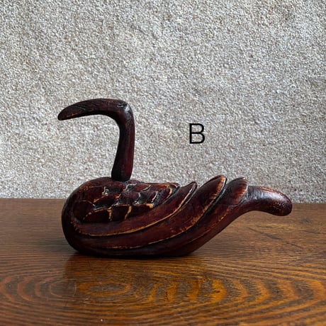 韓国の木彫りの鳥ペア ヴィンテージ