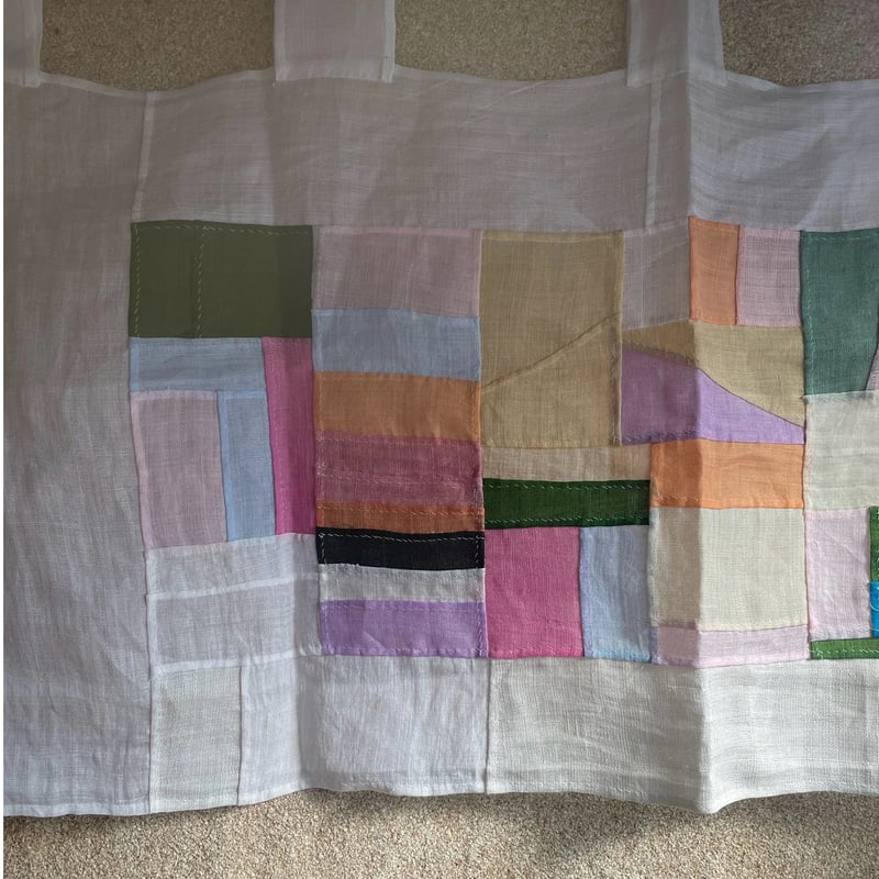 カフェカーテン風ポジャギ/アンティーク生地 | hapun