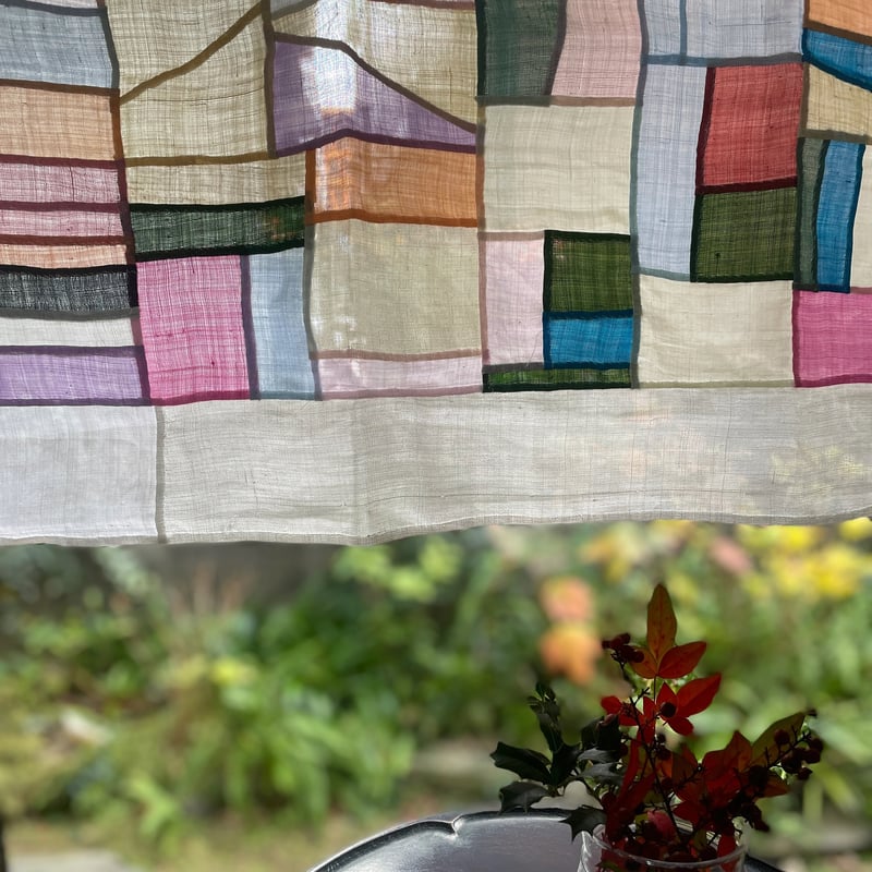 カフェカーテン風ポジャギ/アンティーク生地 | hapun