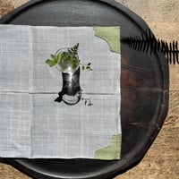 グレイ/緑/黄緑ベースのチョガッポランチョンマット