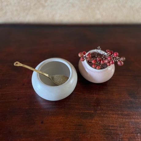 morina pottery/お餅 紅白