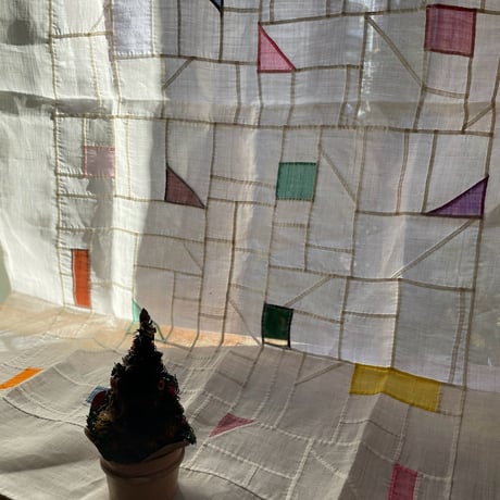 新しい縦長のカラフルポジャギ １