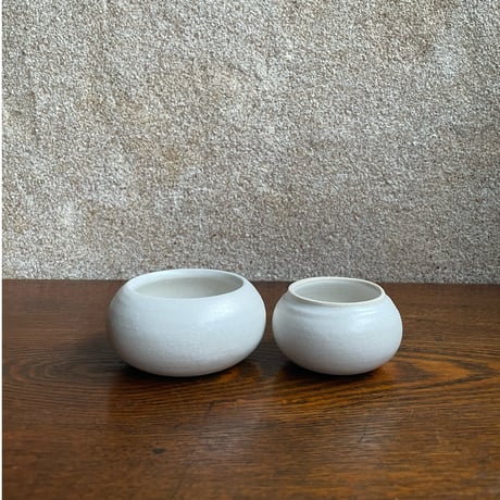 morina pottery/お餅 マットな白 中