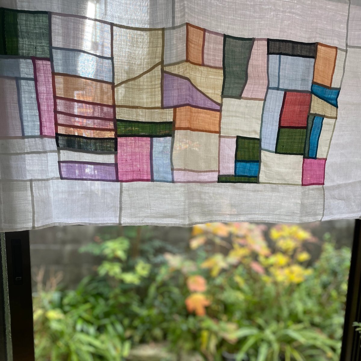 カフェカーテン風ポジャギ/アンティーク生地 | hapun