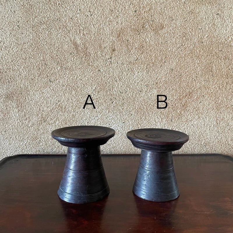 韓国の細めの古い木の高台/アンティーク/李朝 | hapun