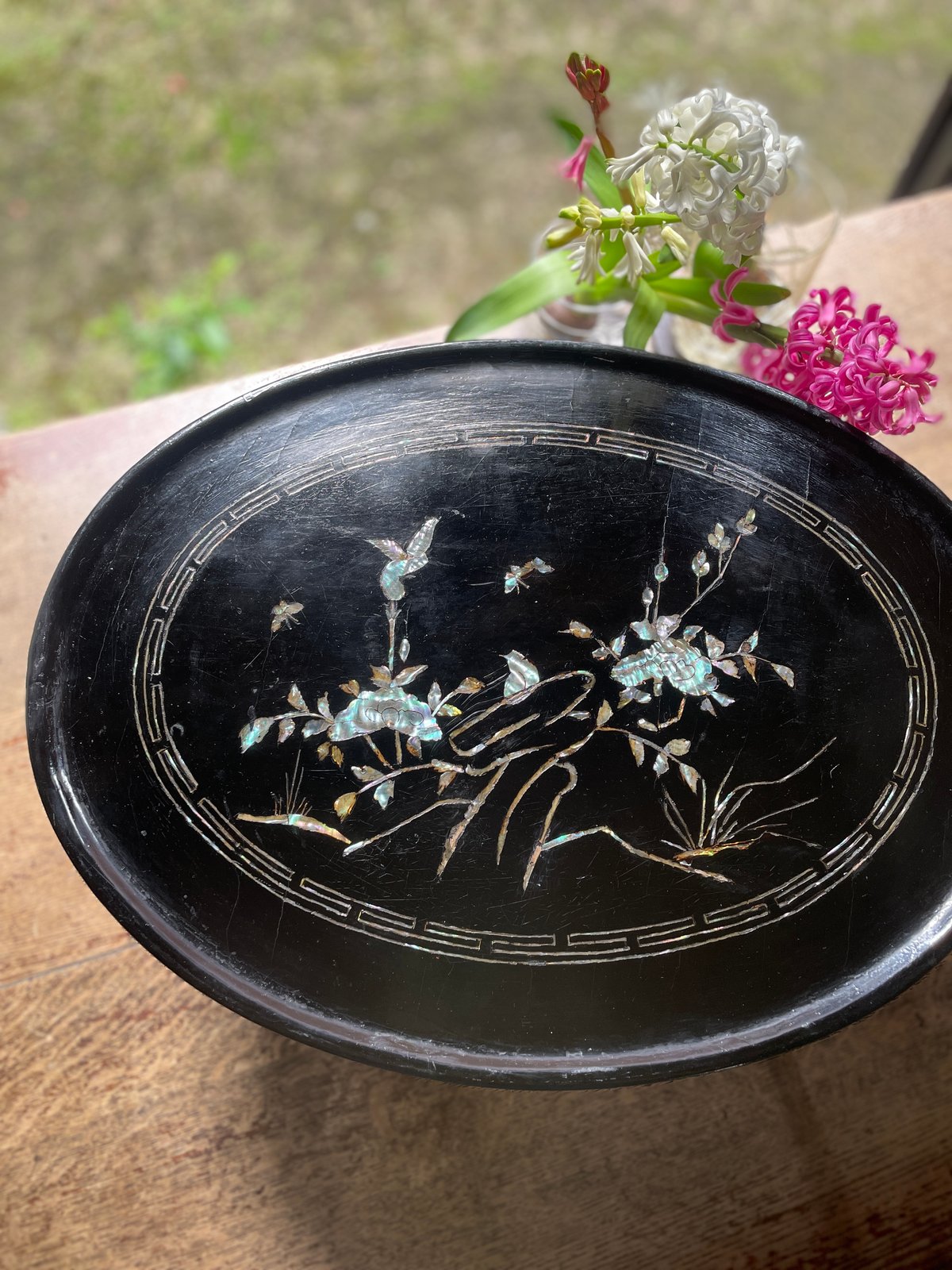 韓国の螺鈿のソバン/楕円/アンティーク | hapun