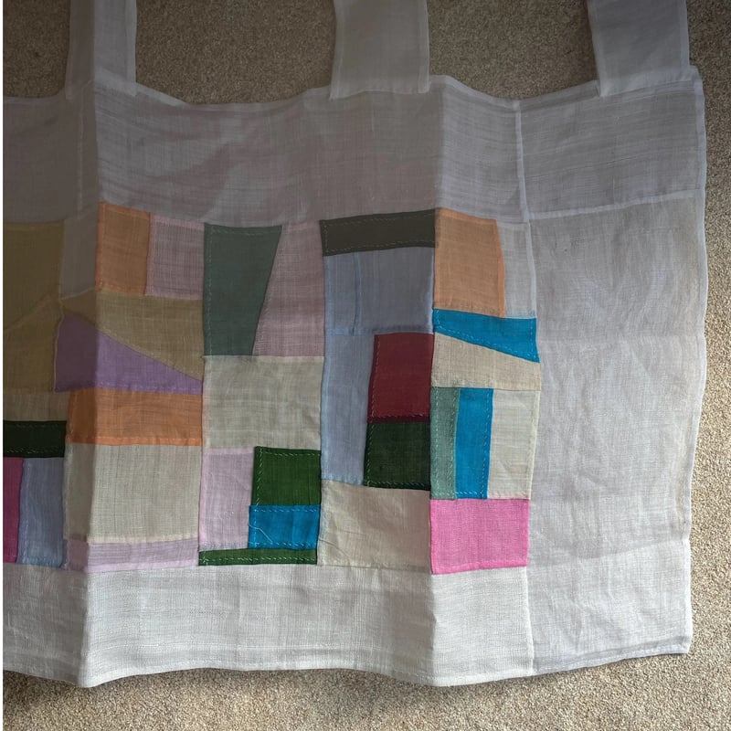 カフェカーテン風ポジャギ/アンティーク生地 | hapun