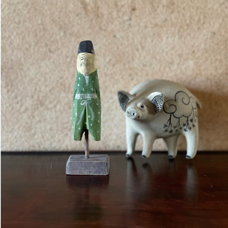 韓国の木彫りの人形 ナウリと二人組 ヴィンテージ | hapun