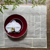 オフホワイトのポジャギランチョンマット