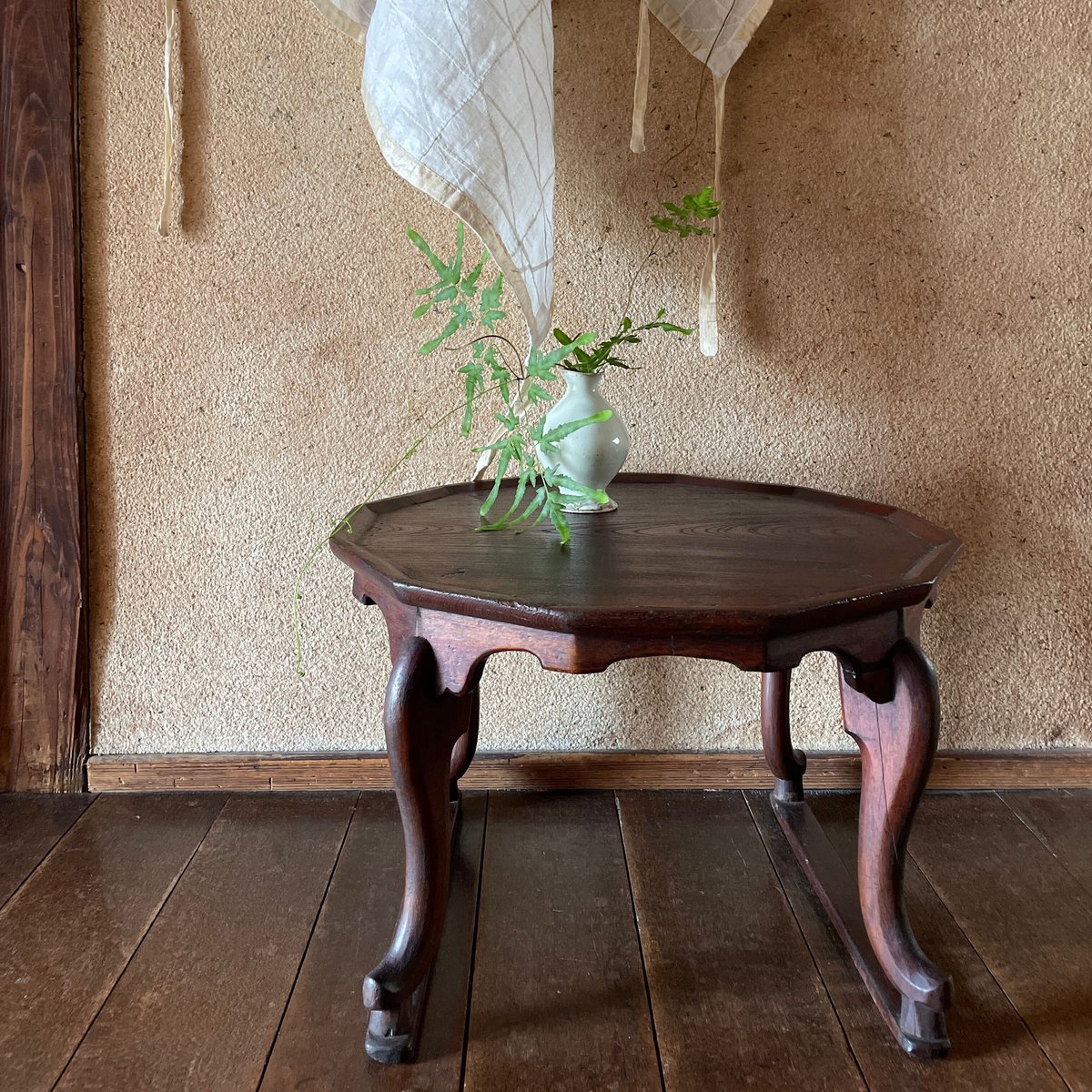 韓国 アンティーク お盆 12角