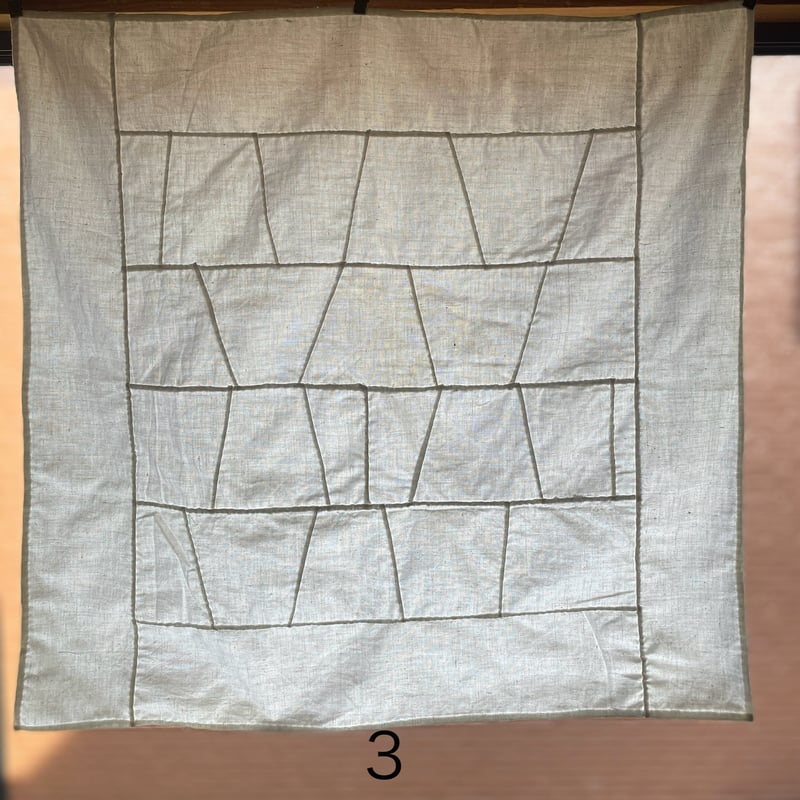 韓国 ポジャギ 手縫い 正方形 棒通しあり 100×100cm モシ 手縫い 新品