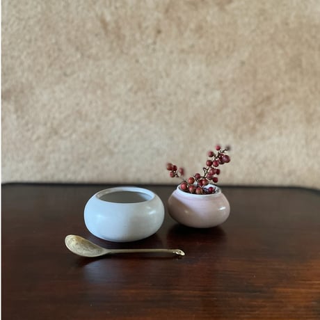 morina pottery/お餅 紅白