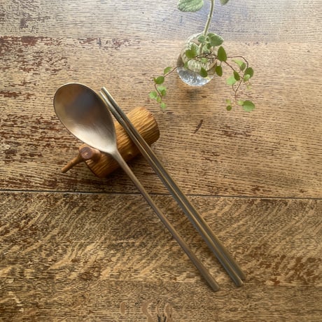 韓国の真鍮の長いスッカラ ヴィンテージ