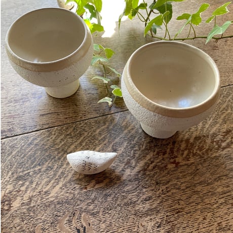 hapun pottery/フリーボウル ナチュラル 変形シリーズS