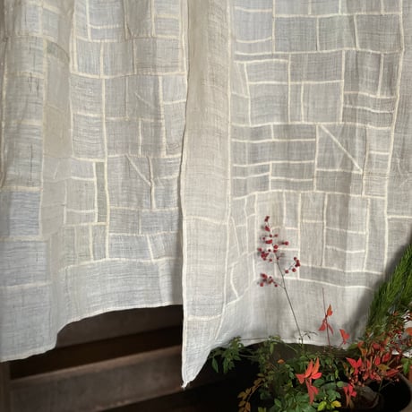 縦長のアンティーク生地のポジャギＢ