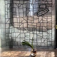 手縫い　アンティーク　ポジャギ　105×105 カフェカーテン カーテン 手縫い アンティーク ポジャギ 105×105 カフェカーテン カーテン